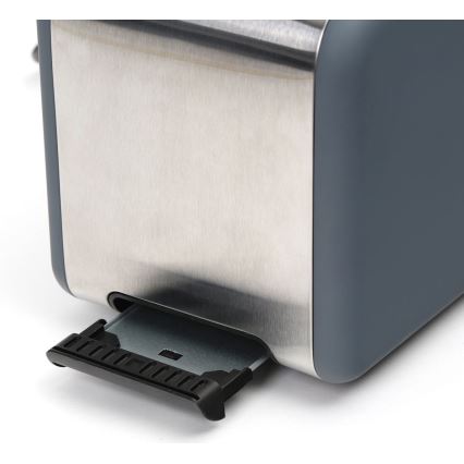 Leivänpaahdin, kaksi aukkoa 900W/230V ruostumaton teräs/harmaa