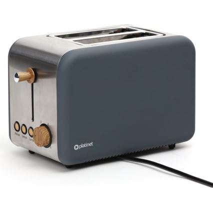 Leivänpaahdin, kaksi aukkoa 900W/230V ruostumaton teräs/harmaa