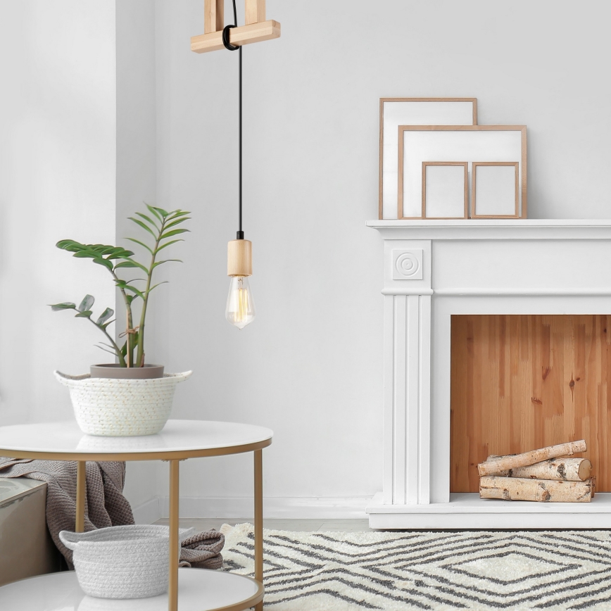 Kattovalaisin johdolla LEON 1xE27/60W/230V pyökki