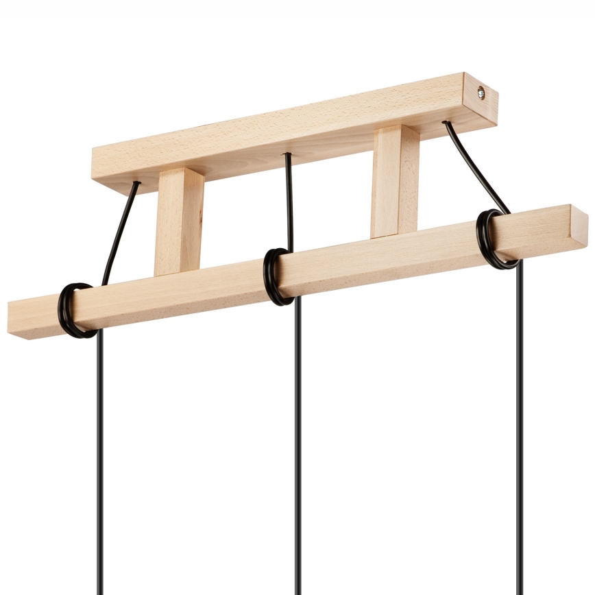 Kattovalaisin LEON 3xE27/60W/230V pyökki, johdolla