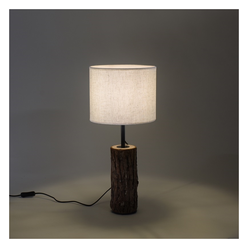 Leuchten Direkt 11233-79 - Pöytävalaisin BARK 1xE27/40W/230V puu