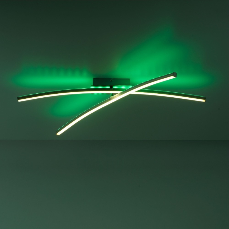 Leuchten Direkt 11255-55 - LED RGB Himmennettävä pinta-asennettava kattokruunu ALINA 2xLED/8,1W/230V 2700-5000K + kauko-ohjain