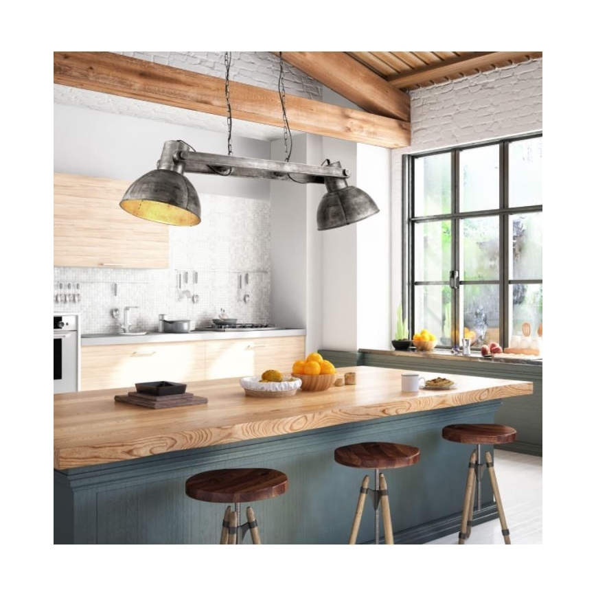 Leuchten Direkt 11483-77 - Kattokruunu johdossa SAMIA 2xE27/25W/230V