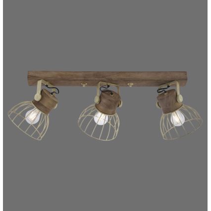 Leuchten Direkt 11488-60 - Kohdevalo ALAMI 3xE27/25W/230V mangopuu