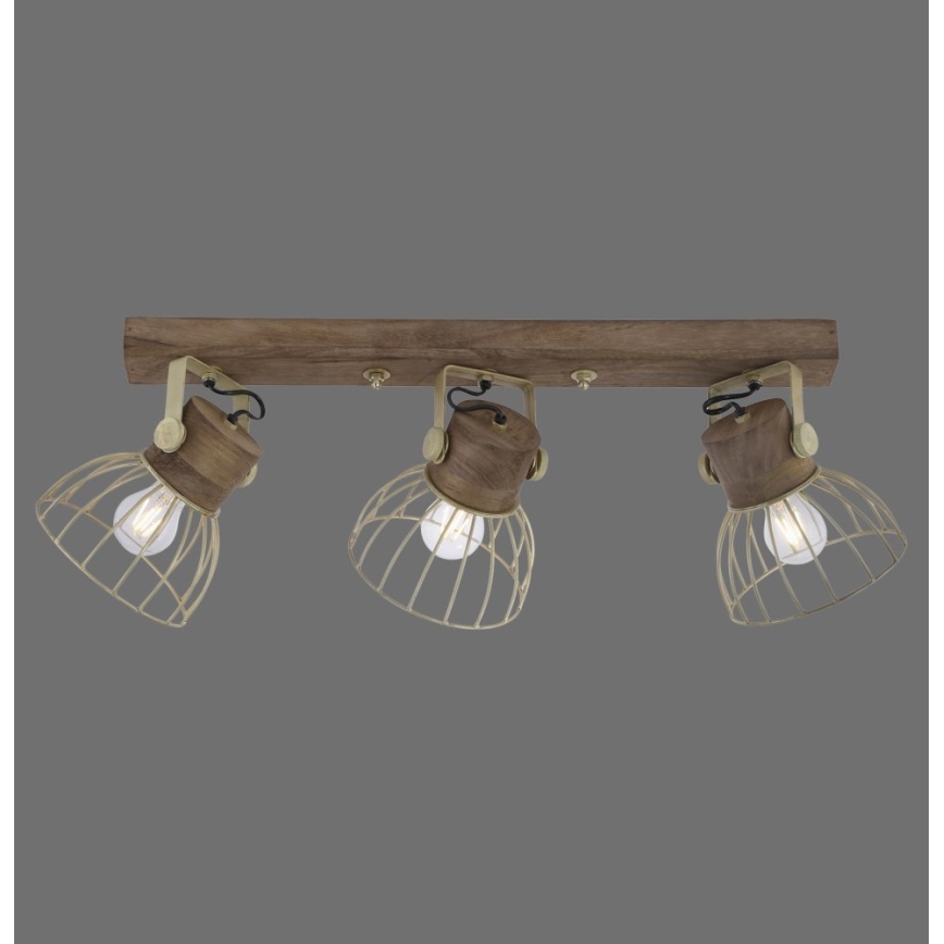 Leuchten Direkt 11488-60 - Kohdevalo ALAMI 3xE27/25W/230V mangopuu