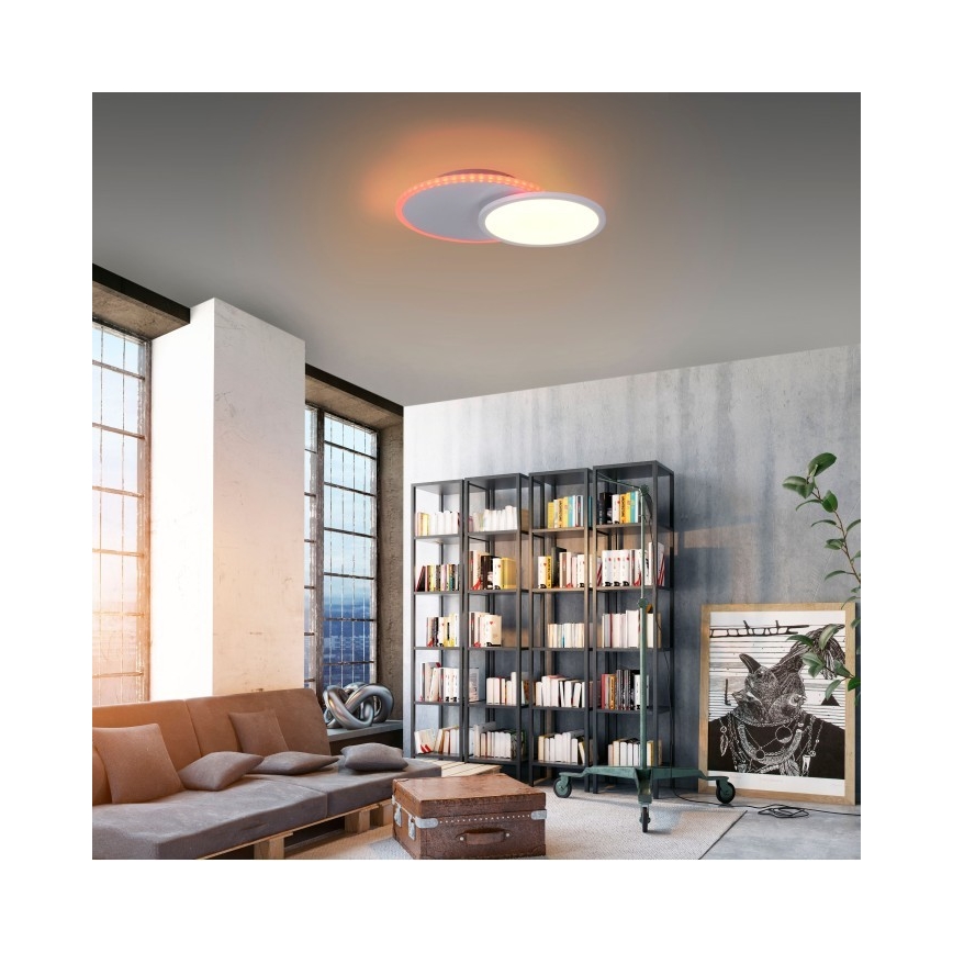 Leuchten Direkt 11662-16 - Himmennettävä LED-RGB-kattovalaisin ARENDA LED/21W/230V + kauko-ohjaus