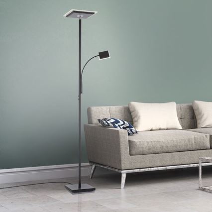 Leuchten Direkt 11710-18 - LED Himmennettävä lattialamppu HANS LED/21,5W/230V + LED/4W