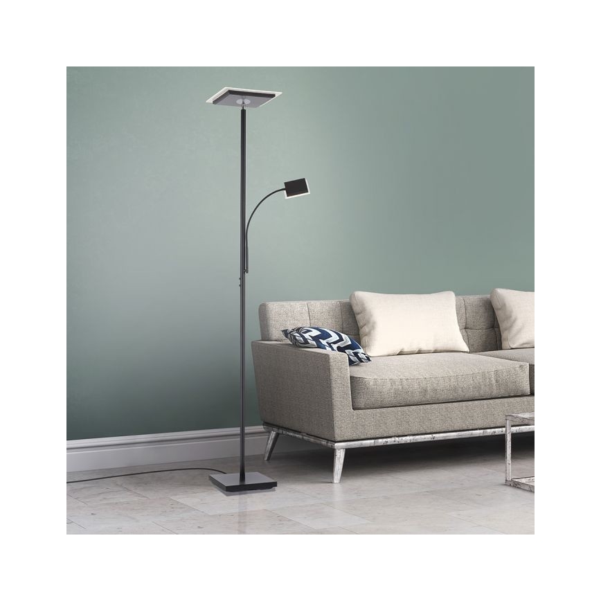 Leuchten Direkt 11710-18 - LED Himmennettävä lattialamppu HANS LED/21,5W/230V + LED/4W