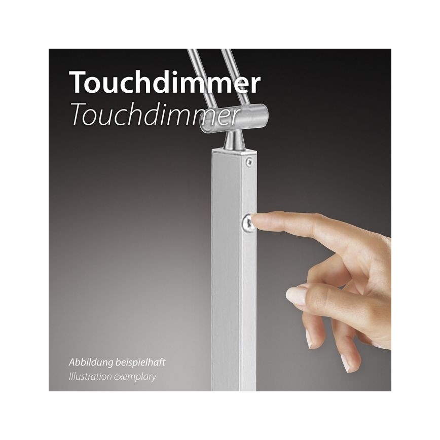 Leuchten Direkt 11710-18 - LED Himmennettävä lattialamppu HANS LED/21,5W/230V + LED/4W