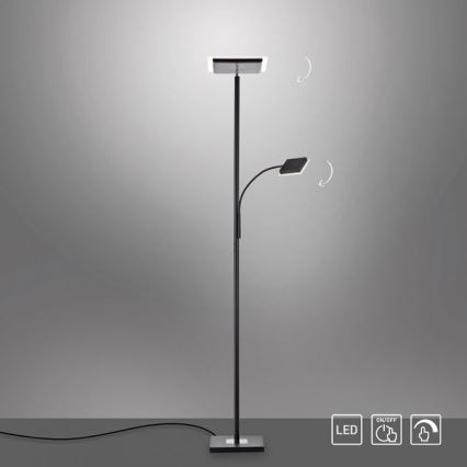Leuchten Direkt 11710-18 - LED Himmennettävä lattialamppu HANS LED/21,5W/230V + LED/4W