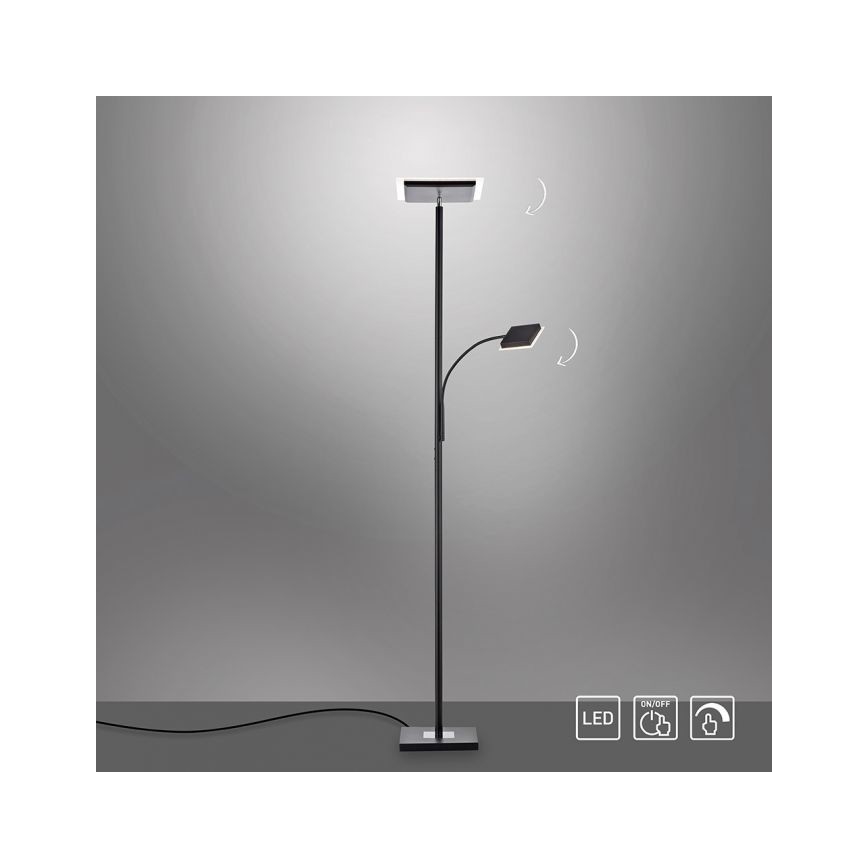 Leuchten Direkt 11710-18 - LED Himmennettävä lattialamppu HANS LED/21,5W/230V + LED/4W