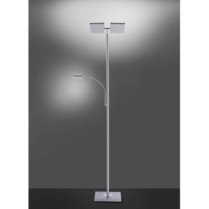 Leuchten Direkt 11925-55 - LED RGB Himmennettävä lattialamppu RUBEN 2xLED/11W/230V+LED/4,8W 2700-5000K + kaukosäädin