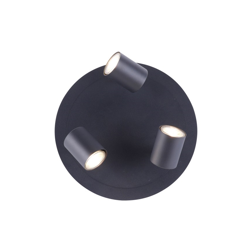 Leuchten Direkt 11943-13 - LED-kohdevalo ARIK 3xGU10/5W/230V antrasiitti