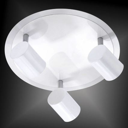 Leuchten Direkt 11943-16 - LED-kohdevalo TARIK 3xGU10/5W/230V valkoinen