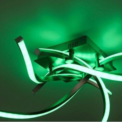 Leuchten Direkt 11995-55 - LED RGB Himmennettävä pinta-asetettava kattokruunu SWING LED/24,4W/230V 2700-5000K + kaukosäädin