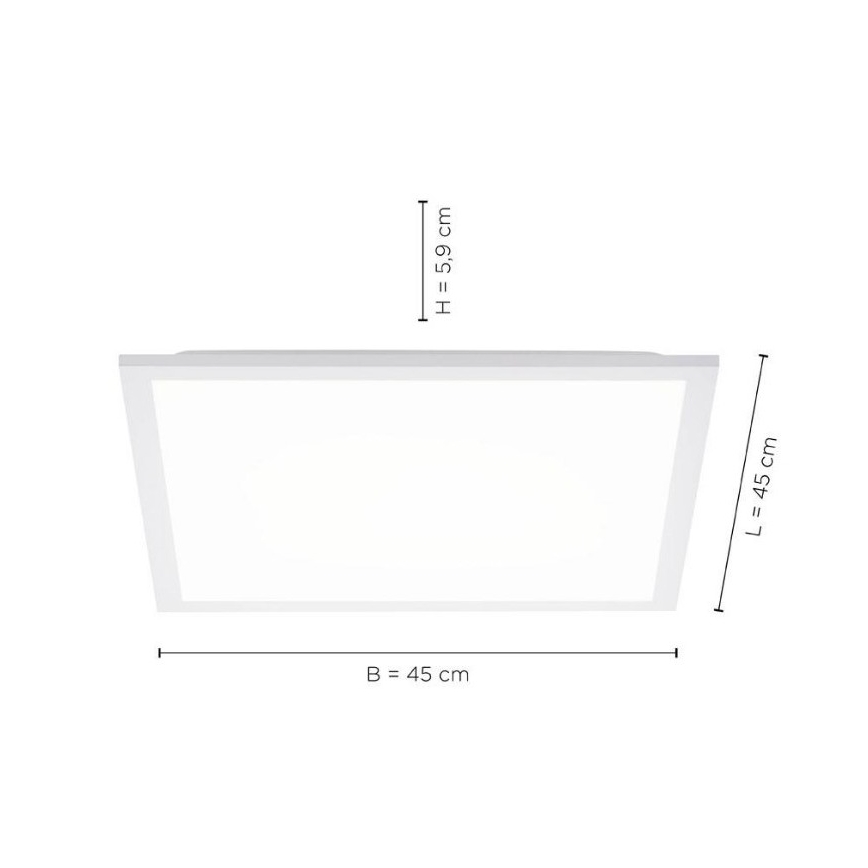 Leuchten Direkt 12201-16 - LED-kattovalo FLAT LED/22W/230V