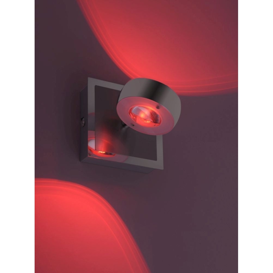 Leuchten Direkt 12471-55 -LED RGBW Himmennettävä seinäkohdevalo OPTI LED/6W/230V 2700-5000K + kauko-ohjain