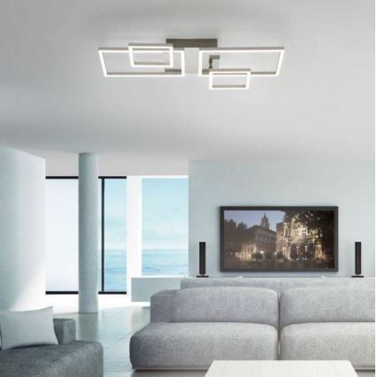 Leuchten Direkt 14030-55 - LED Pinta-asetettava kattokruunu IVEN 2xLED/12W/230V + 2xLED/5,5W