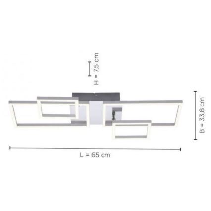 Leuchten Direkt 14030-55 - LED Pinta-asetettava kattokruunu IVEN 2xLED/12W/230V + 2xLED/5,5W