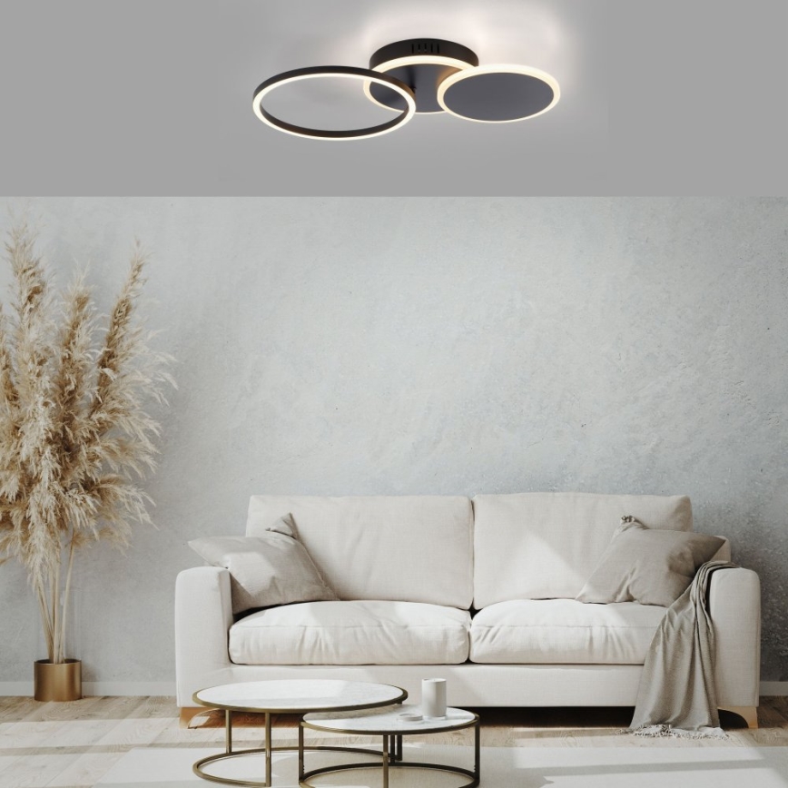 Leuchten Direkt 14116-18 - LED-kattovalaisin SEVENT LED/25,5W/230V musta