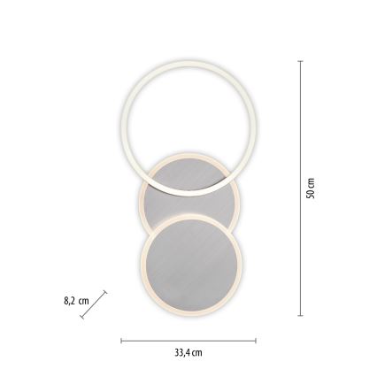 Leuchten Direkt 14116-55 - LED-kattovalaisin SEVENT LED/25,5W/230V mattakromi