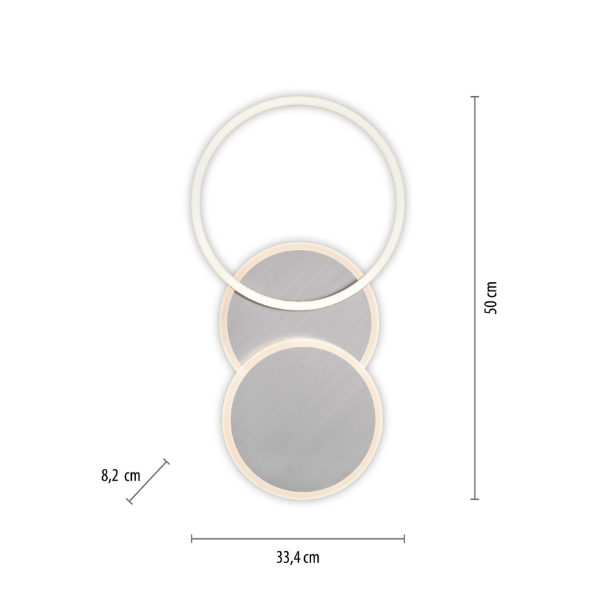 Leuchten Direkt 14116-55 - LED-kattovalaisin SEVENT LED/25,5W/230V mattakromi