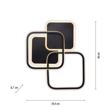 Leuchten Direkt 14117-18 - LED-kattovalaisin SEVENT LED/36W/230V musta
