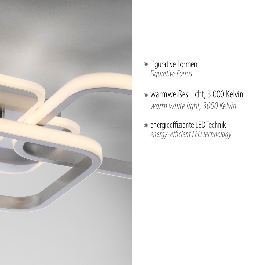 Leuchten Direkt 14117-55 - LED-kattovalaisin LED/36W/230V mattakromi