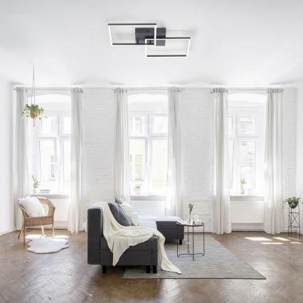 Leuchten Direkt 14141-18 - Himmennettävä LED-kattovalaisin IVEN 2xLED/14W/230V + kauko-ohjaus