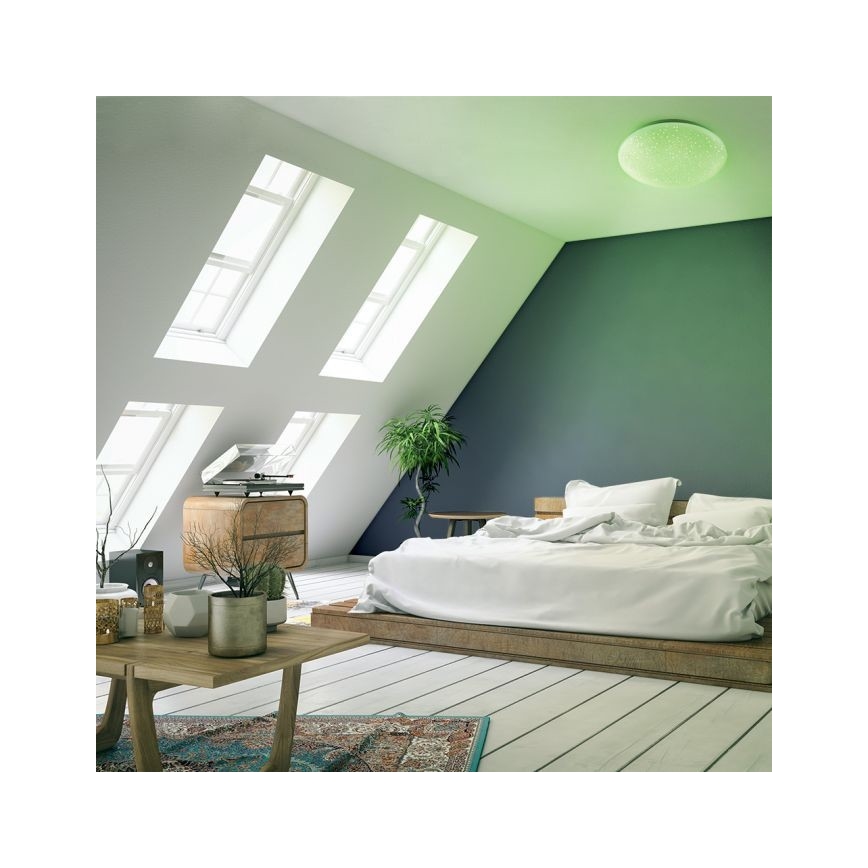 Leuchten Direkt 14241-16 - LED RGB Himmennettävä kattovalo SKYLER LED/5,6W/230V + kauko-ohjain