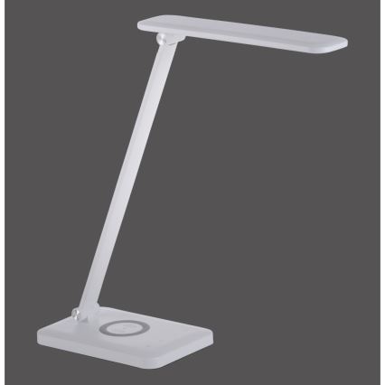 Leuchten Direkt 14415-16 - LED Himmennettävä kosketuspöytävalaisin langattomalla latauksella FLORENTINA LED/5W/230V 3000-5000K valkoinen + USB