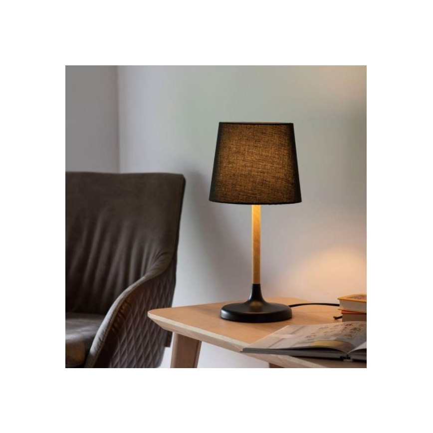 Leuchten Direkt 14423-18 - Pöytälamppu NIMA 1xE14/40W/230V musta