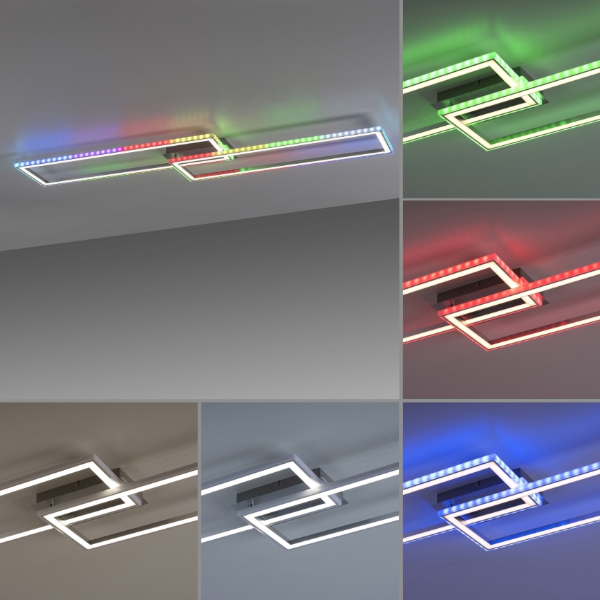 Leuchten Direkt 14635-55 - Himmennettävä LED-RGB-kattovalaisin FELIX LED/34,5W/230V Leuchten Direkt 14635-55 - Himmennettävä LED-RGB-kattovalaisin FELIX 34,5W/230V + kaukosäädin