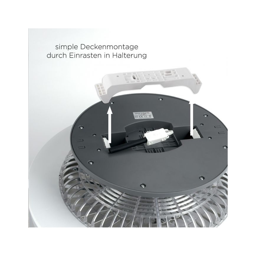 Leuchten Direkt 14645-55 - LED Valo tuulettimella LEONARD LED/27W/230V