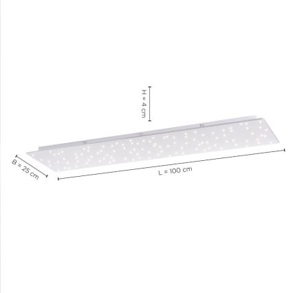 Leuchten Direkt 14672-55 - LED Himmennettävä kattovalo SPARKLE LED/18W/230V 2700-5000K + kauko-ohjain