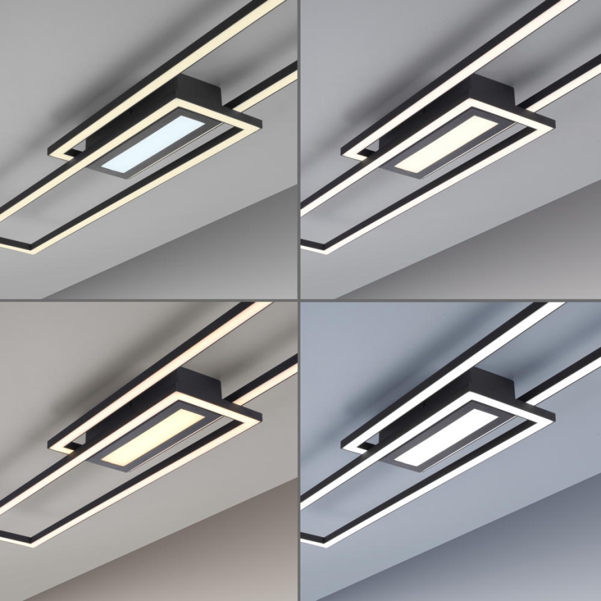 Leuchten Direkt 14696-18 - LED Himmennettävä pinta-asennettava kattokruunu ASMIN LED/45W/230V musta