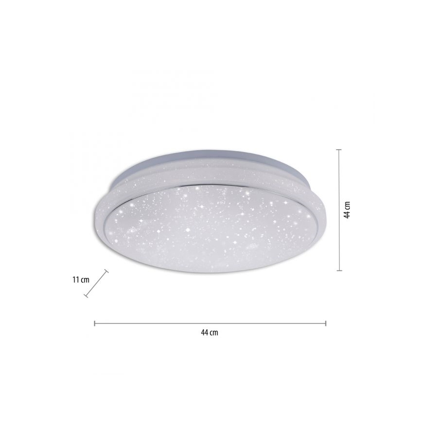 Leuchten Direkt 14743-16 - LED RGB Himmennettävä kattovalo JUPI LED/28W/230V Tuya 2700-5000K + kauko-ohjain