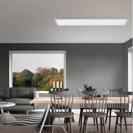 Leuchten Direkt 14757-21- LED Himmennettävä pinta-asetettava paneeli FLAT LED/36W/230V 2700-5000K hopea + kauko-ohjain