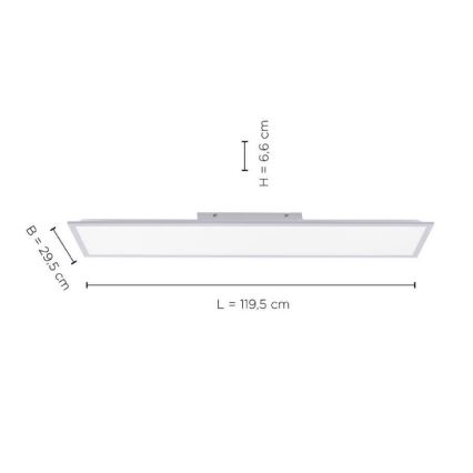 Leuchten Direkt 14757-21- LED Himmennettävä pinta-asetettava paneeli FLAT LED/36W/230V 2700-5000K hopea + kauko-ohjain