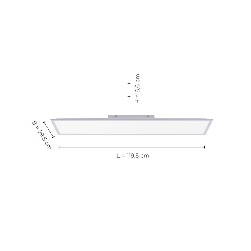 Leuchten Direkt 14757-21- LED Himmennettävä pinta-asetettava paneeli FLAT LED/36W/230V 2700-5000K hopea + kauko-ohjain