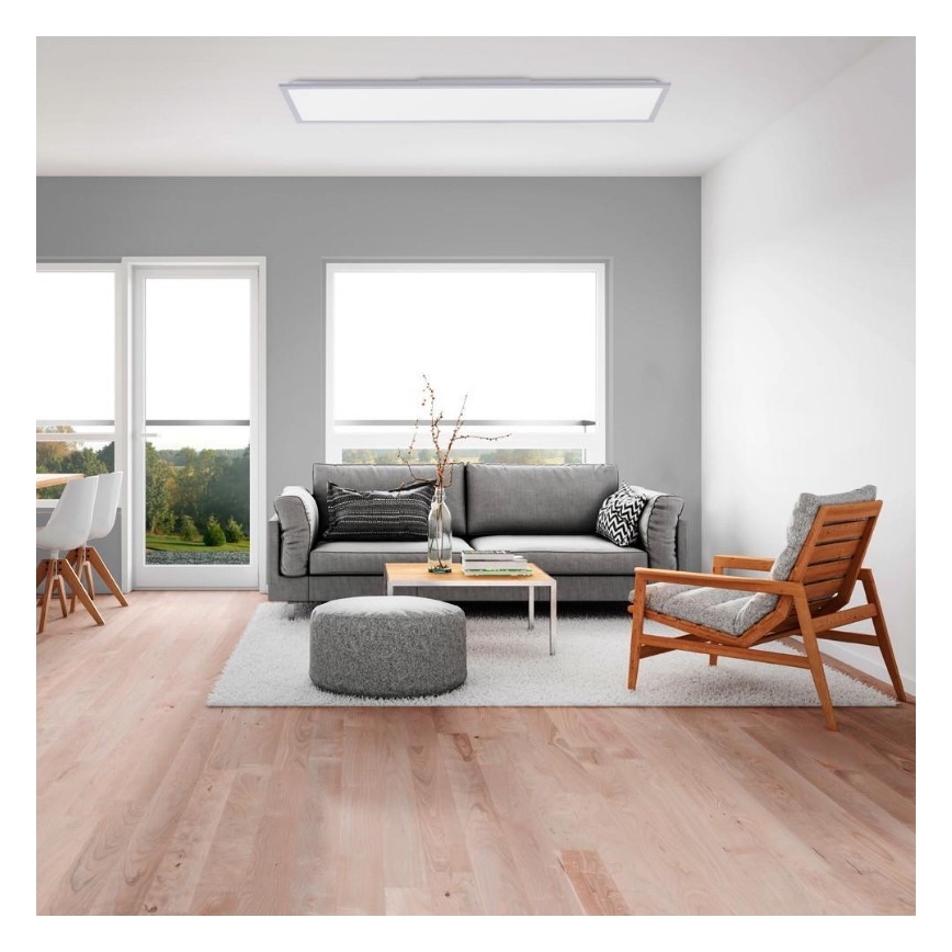 Leuchten Direkt 14757-21- LED Himmennettävä pinta-asetettava paneeli FLAT LED/36W/230V 2700-5000K hopea + kauko-ohjain