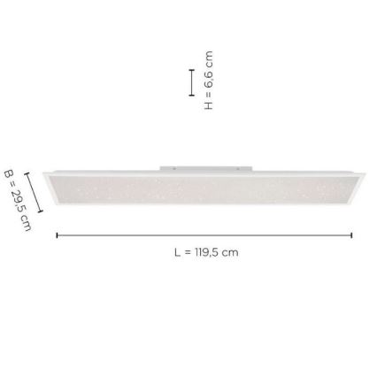 Leuchten Direkt 14762-16 - himmennettävä LED-valaisin STARRYFLAT LED/36W/230V + kaukosäädin
