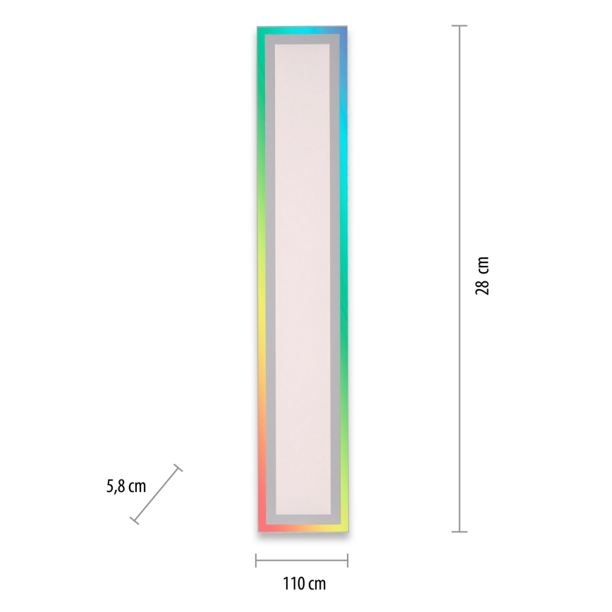 Leuchten Direkt 1490116-LED RGB Himmennettävä kattovalo EDGING LED/24W/230V + kaukosäädin