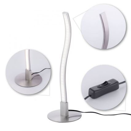 Leuchten Direkt 15128-55 - LED-pöytälamppu WAWE LED/3W/230V mattakromi