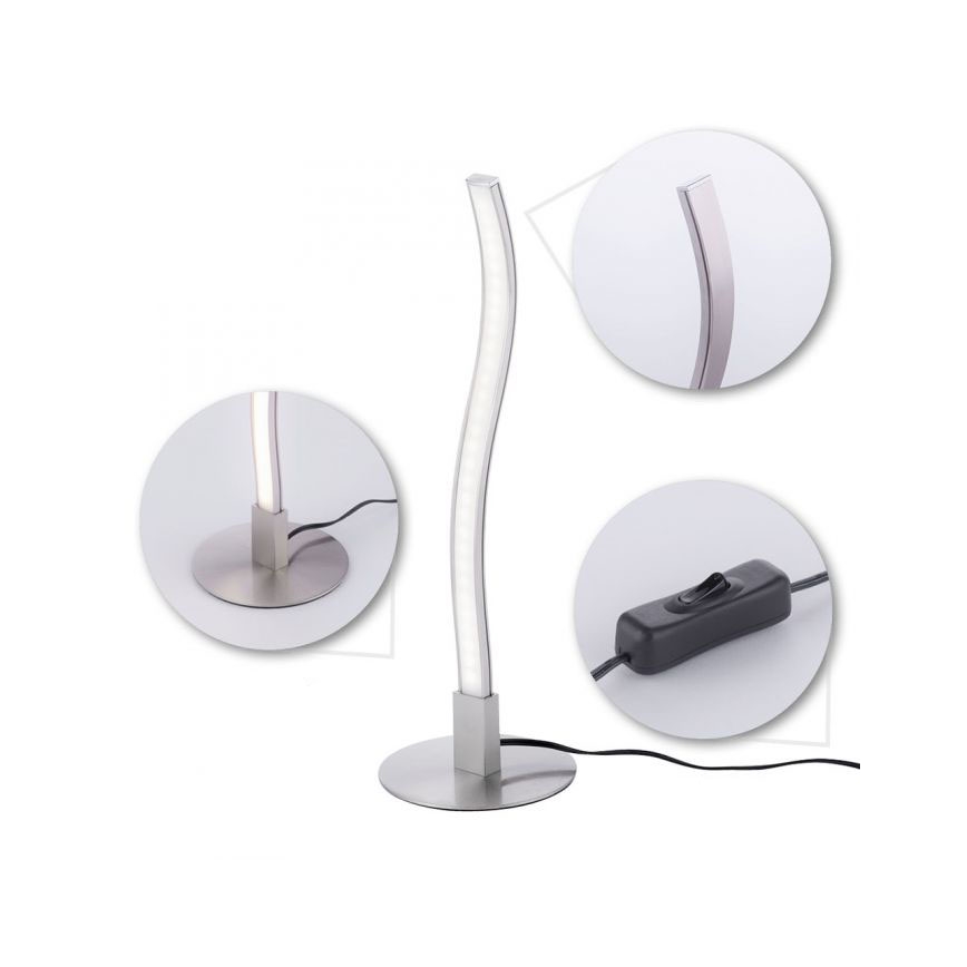 Leuchten Direkt 15128-55 - LED-pöytälamppu WAWE LED/3W/230V mattakromi