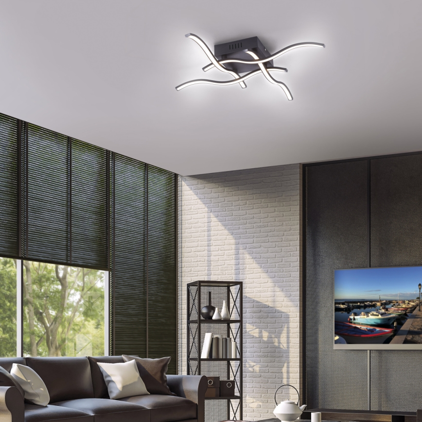 Leuchten Direkt 15131-18 - LED-kattovalaisin WAVE 4xLED/4,8W/230V