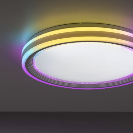 Leuchten Direkt 15154-16-LED RGB Himmennettävä kattovalo EDGING 39W/230V + kaukosäädin