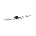 Leuchten Direkt 15167-18-LED Pinta-asennettava kattovalaisin WAWE 2xLED/12,5W/230V+LED/17W musta