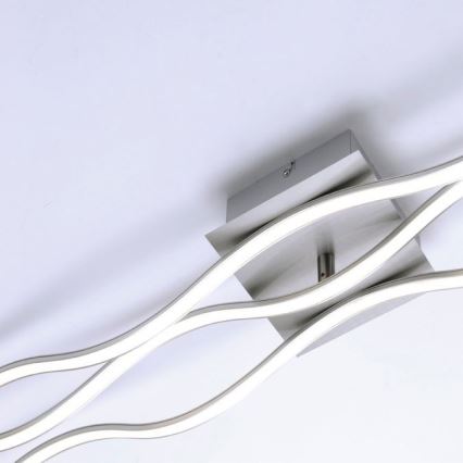 Leuchten Direkt 15167-55 - LED pinta-asennettava kattovalaisin WAWE 2xLED/12,5W/230V+LED/17W mattakromi