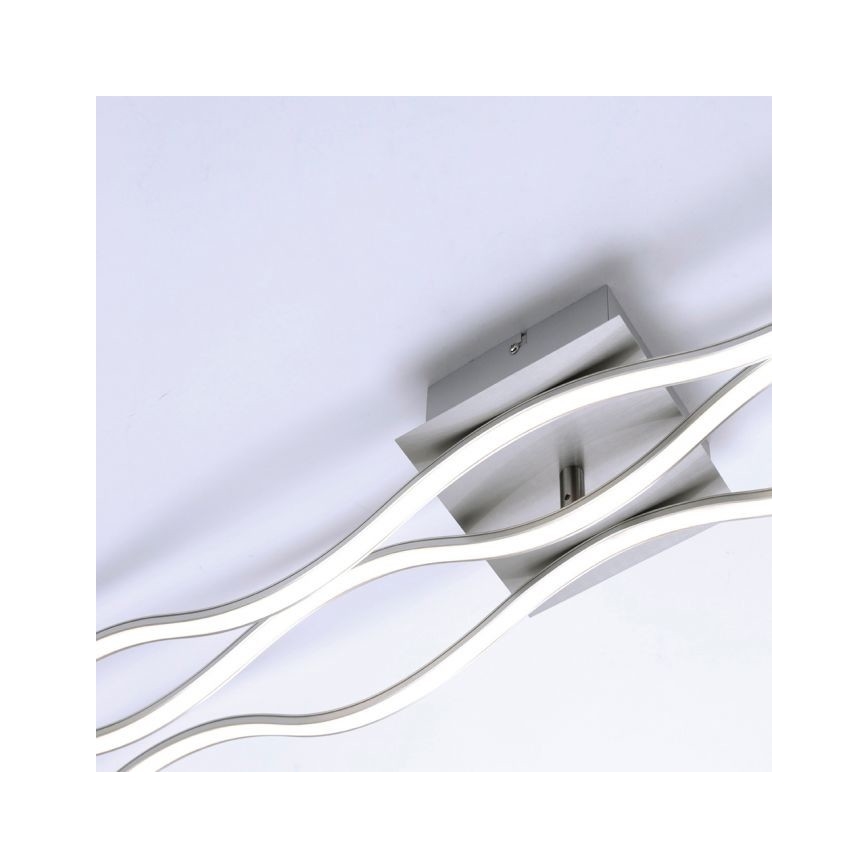 Leuchten Direkt 15167-55 - LED pinta-asennettava kattovalaisin WAWE 2xLED/12,5W/230V+LED/17W mattakromi